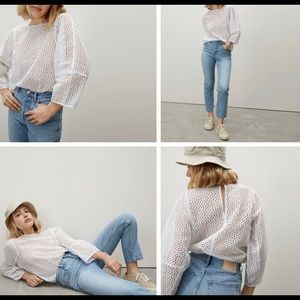 Everlane Eyelet Top